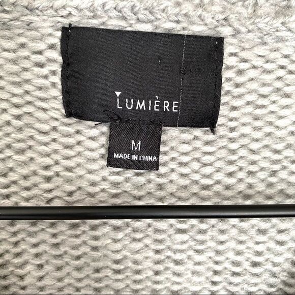 LUMIERE grey pom knit sweater - Picture 4 of 5